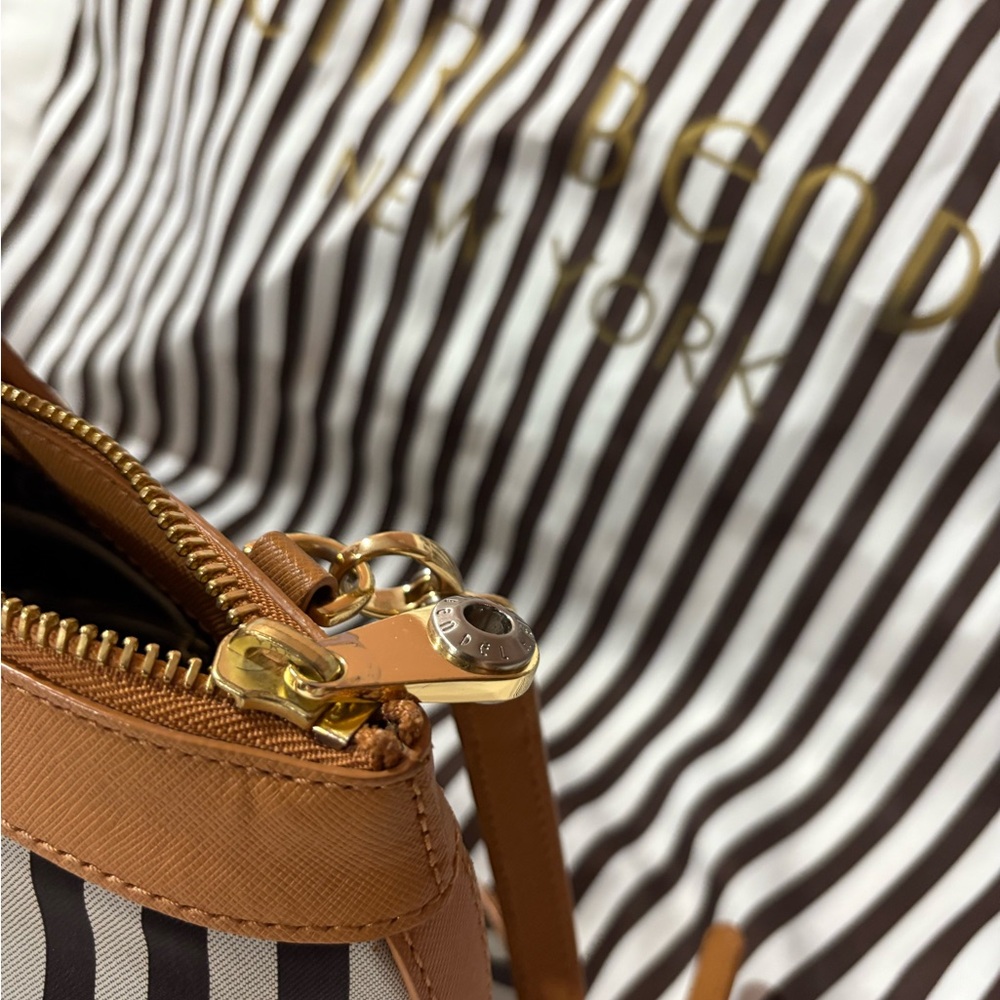 Henri Bendel Striped Tote with Tan Accents - Picture 5 of 6